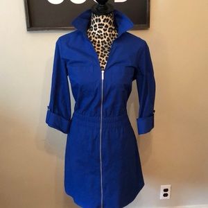 Michael Kors royal blue zip up dress, size M